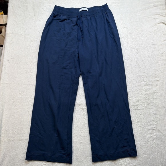Lake Pajama Set Navy Blue Modal Loungewear Long Sleeve Top Pants Women M - Picture 8 of 15